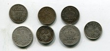 7 x world silver coins