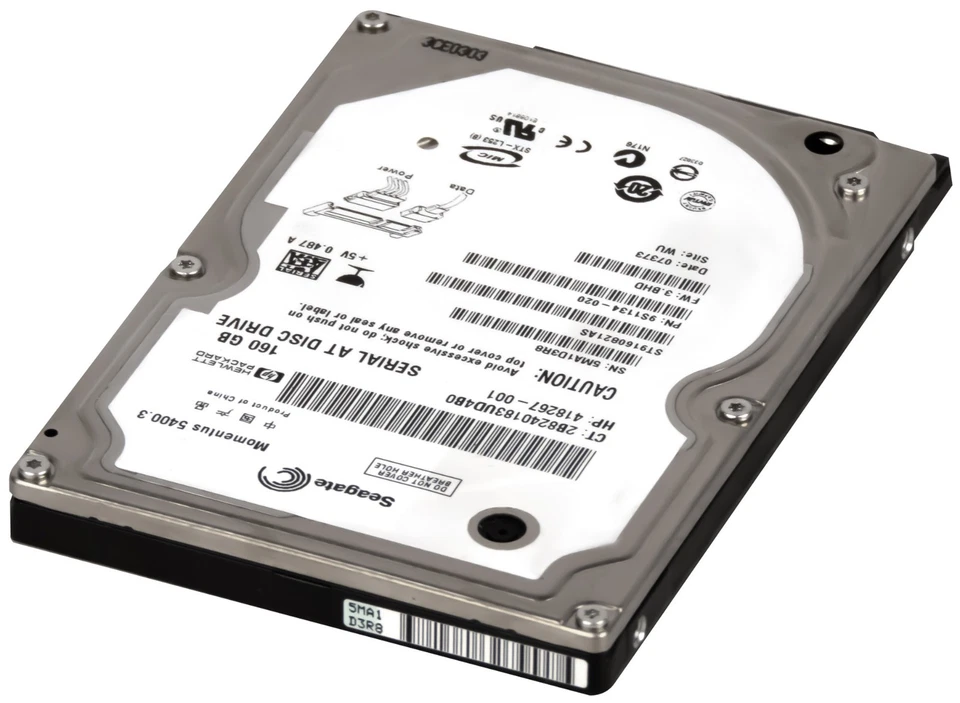 Disque Dur SEAGATE MOMENTUS ST9160821AS 160GB 5.4K 8MB SATA 2.5'' - Photo 2/3