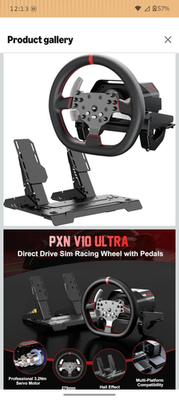 PXN V10 Ultra Direct Drive Racing Wheel Hall Effect Multi-Platform