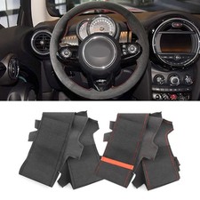Für Mini Cooper S JCW 2017 2018 DIY SUEDE Hand nähen Lenkradbezug Lederbezug NEU