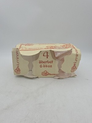 Vintage French Pink Glasses Luminarc Sherbet Champagne Set of 3 Made in France 