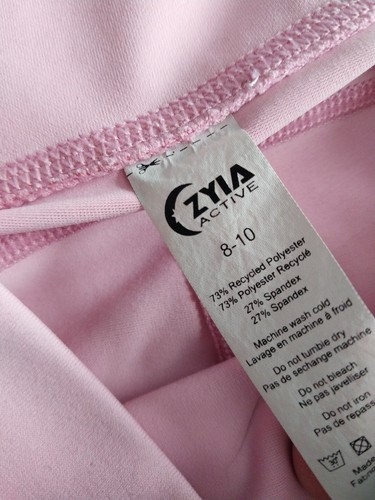 Zyia Active Light N Tight High-Rise Cropped Leggings Light Pink Womens Size 8-10 - Picture 2 of 7