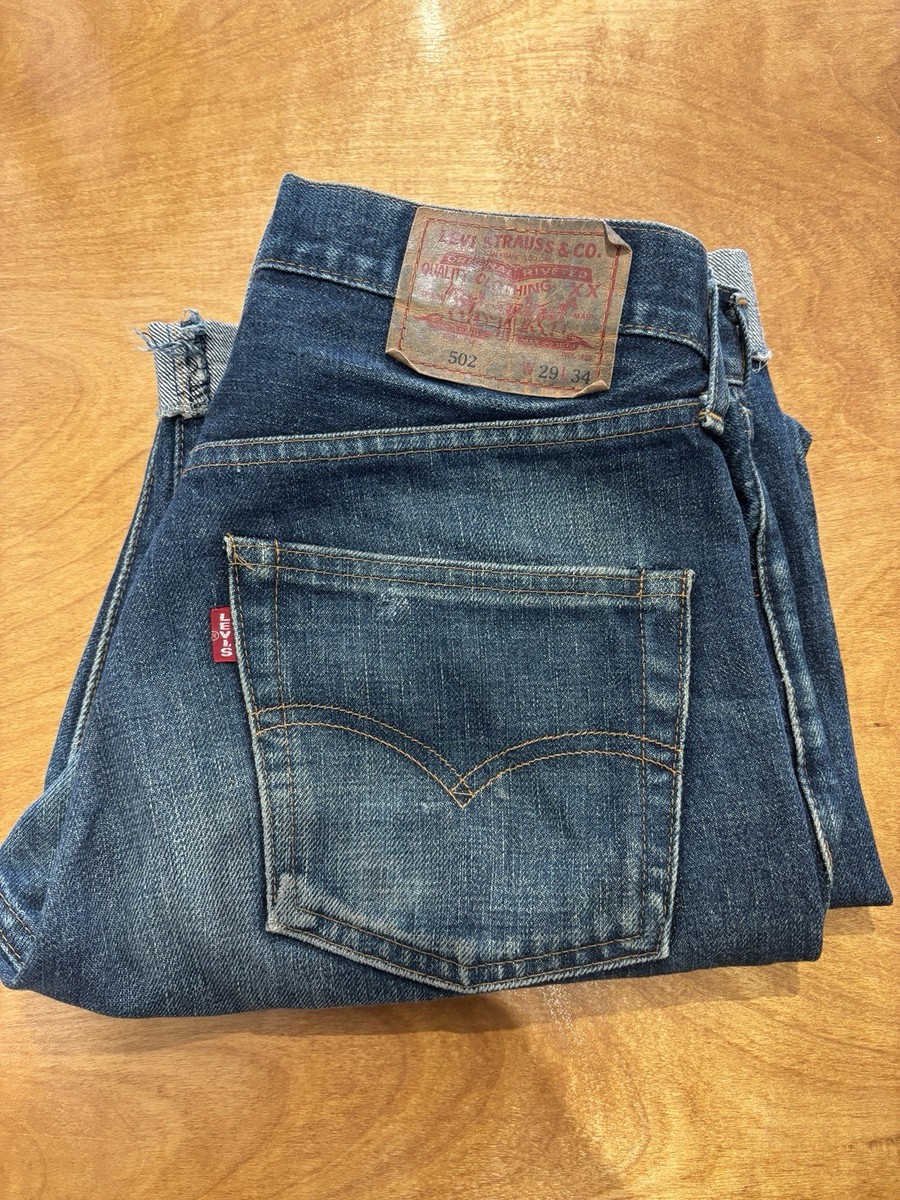 Levi's 502 Vintage Reissue Denim Jeans 29x30 Big E Red Selvedge