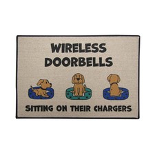 Wireless Doorbells Dogs Outdoor Welcome Doormat Novelty Floor Rug Front Door Mat