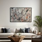Original MASSIVE Framed Mixed Media Abstract Art Painting 33x47 