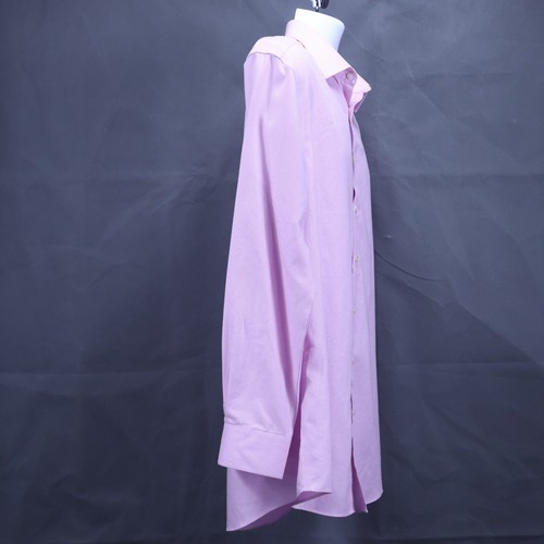 CHARLES TYRWHITT Mens Dress Shirt Size 16.5-35 Non Iron Slim Fit PINK Diamond - Picture 8 of 16