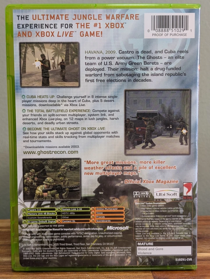 Tom Clancy's Ghost Recon: Island Thunder (Xbox, 2003) Complete Tested Working - Image 3 of 4