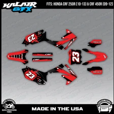Kalair GFX Graphics Kit for CRF250R 2010-13  and CRF450R 2009-2012 Splash - Red