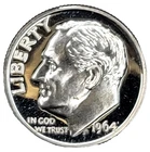 1964 Proof Roosevelt Dime / 90% Silver