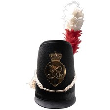 British 1812 Belgic Waterloo Shako Helmet w/ Plume - Napoleonic Wars Repro