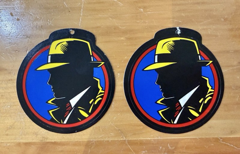 DICK TRACY promotional sticker WARREN BEATTY Lot of 2