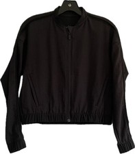 Lululemon Textured Black Jacket Portable Pocket Thin Women s Size 6 EUC
