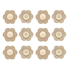 6Set Leather Snaps Buttons, Magnetic Snap Closures for Handbag/Purses [Khaki]