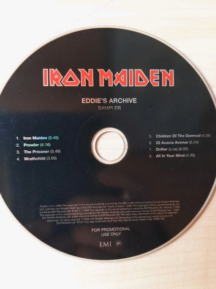 IRON MAIDEN Eddie´s Archive rare Promo CD | Metal Priest NWOBHM No Tour Shirt  - Bild 4 von 4