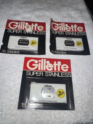 Gillette Super Stainless 15 Blades Three Packs