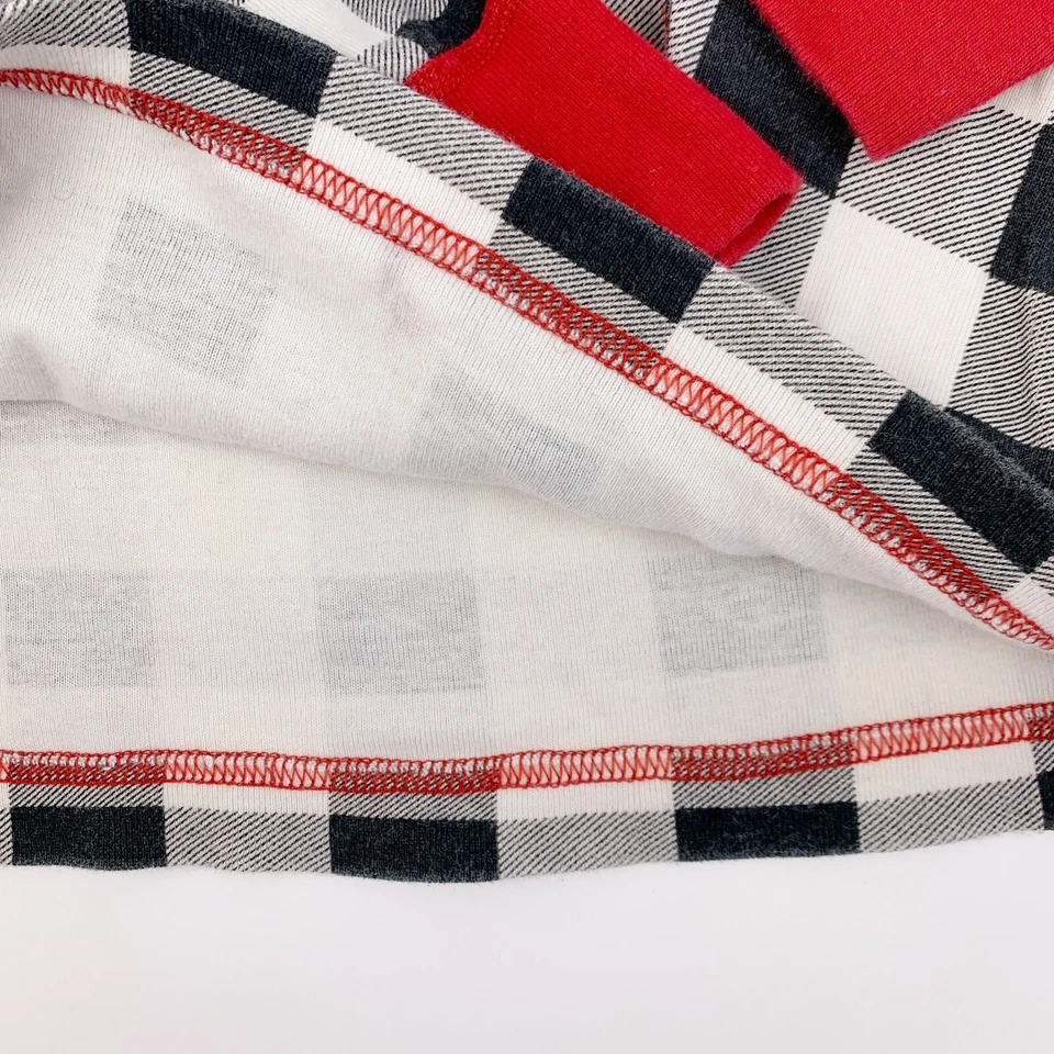 Conjunto de pijama Hanna Andersson Buffalo a cuadros negro blanco camisa para hombre pantalones pequeños XS Foto 4 de 4