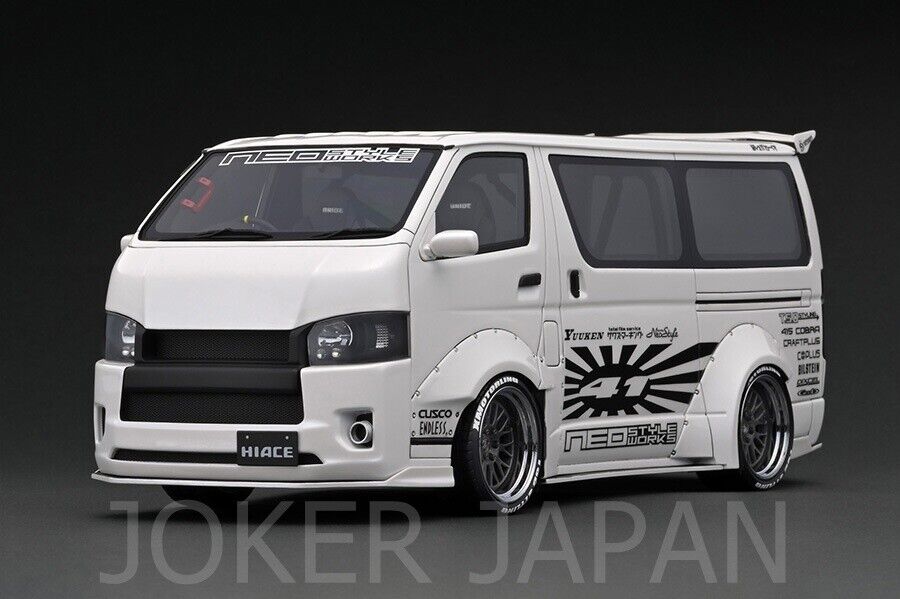 Ignition Model IG2804 1/18 T・S・D WORKS HIACE Pearl White Ignition Model IG2804 1/18 T・S・D WORKS HIACE Pearl White