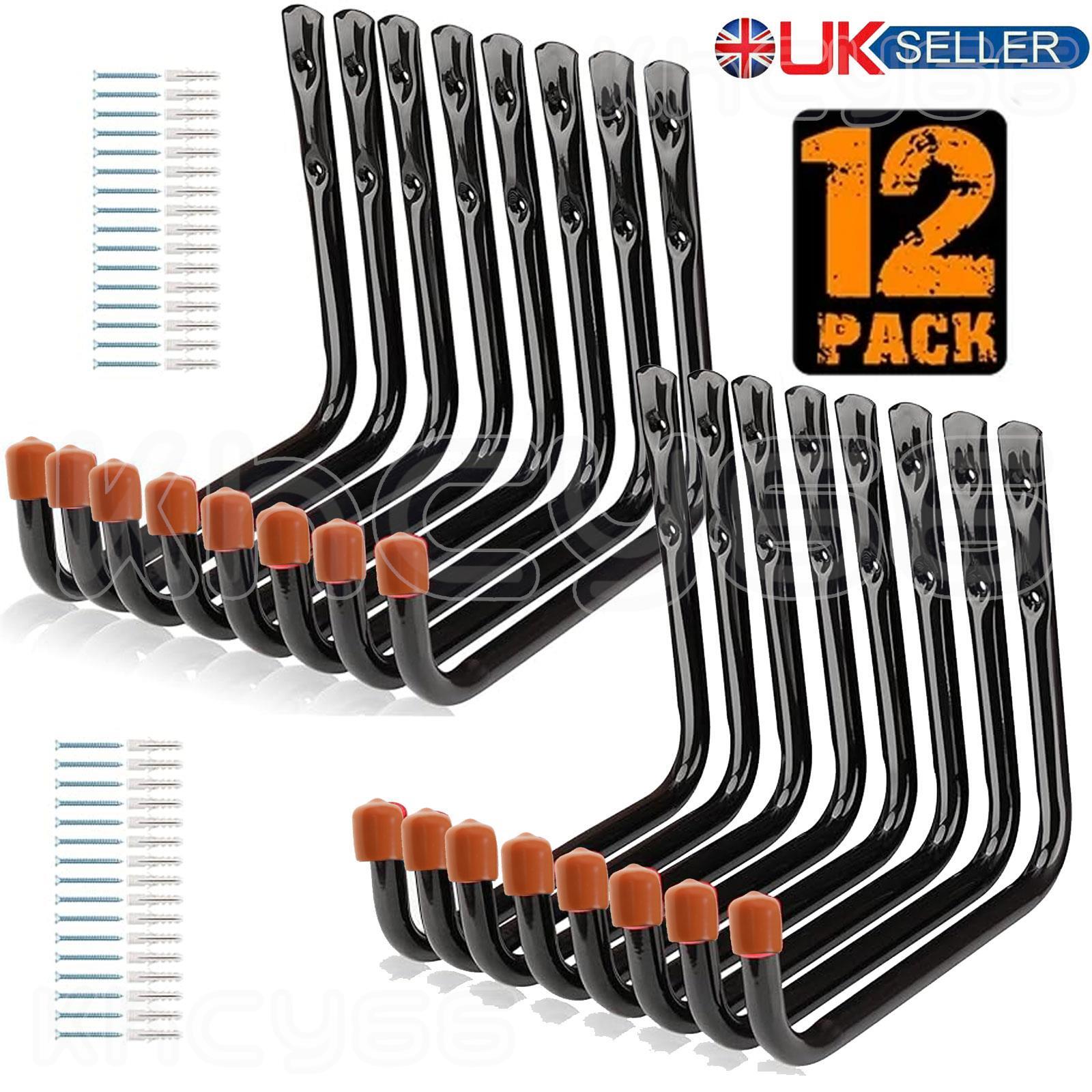 12 x Jumbo Ladder Hooks / Large Garage Shed Storage Bikes Workshop Tools Garden