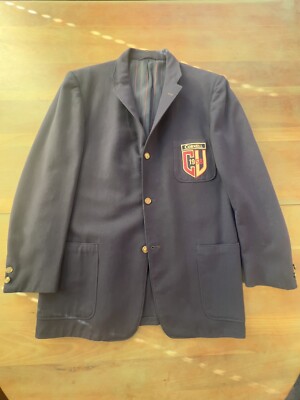 Vintage 1958 Cornell University Navy Blue Wool Blazer Size