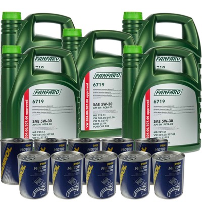 25L FANFARO FF6719 O.E.M. 5W-30 Leichtlauf Motoröl API SN ACEA C3 inkl. Additiv