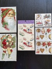 Vtg Gifted Line John Grossman Christmas Stickers SNOW BABIES  SANTAS 