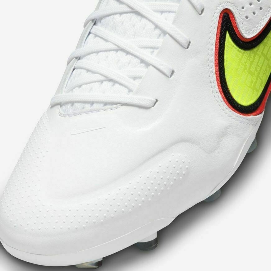 NIKE TIEMPO Legend 9 Elite FG White/Volt-Bright Crimson  display picture 3