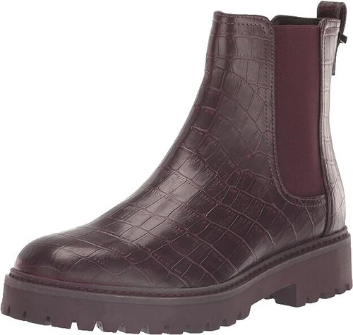 John Fluevog Estrelita Embossed Chelsea Boot Red Black 9.5 Rare John Fluevog Estrelita Embossed Chelsea Boot Red Black 9.5  main image 2