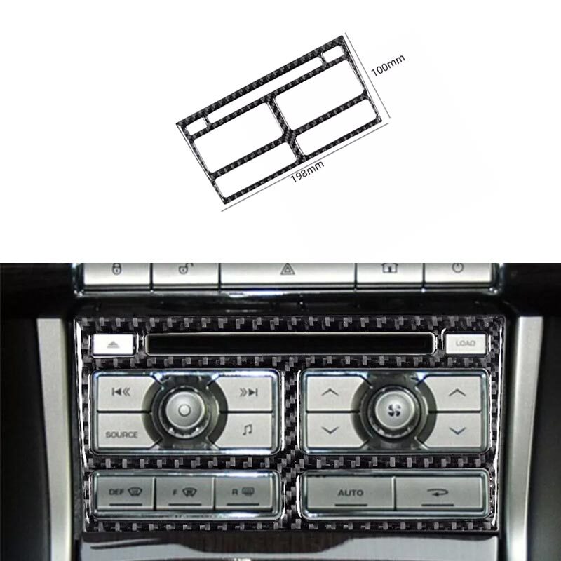 For Jaguar XF Interior Radio/Climate Control Cover Trim 09-11 Carbon Fiber Car