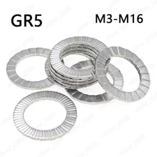 Titanium GR5 Dual-Stacked Self-Locking Washers M3 M4 M5 M6 M8 M10 M12 M14 M16