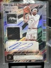2023-24 Recon Keldon Johnson Seasoned Pro Patch Auto /75 #SPA-KEL Spurs