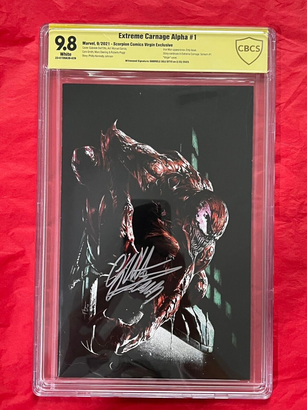 Extreme Carnage Alpha #1 CBCS SS signed Gabriele Dell’Otto