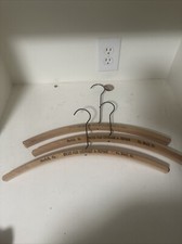 Vintage Wood Fur Coat Advertising Clothes Hangers Furs Va. Beach, Va Lot of 3