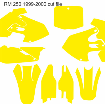 Suzuki Motocross vector template RM 250 1999-2000 cut design file