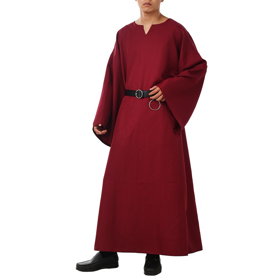 Medieval Men Ritual Robe With Belt Halloween Wicca Pagan Ritual Cosplay ...