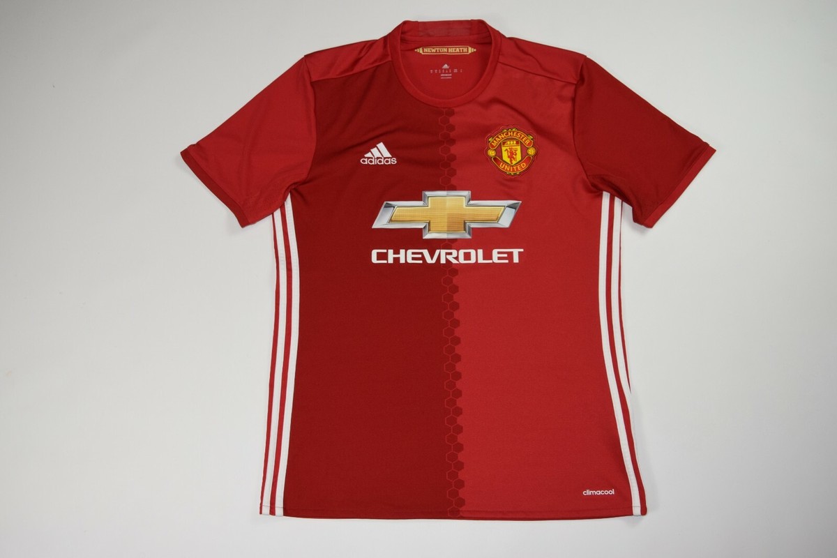 Adidas jersey manchester united shirt chevrolet kit red size M
