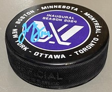 Jaime Bourbonnais signed PWHL New York official inaugural season puck