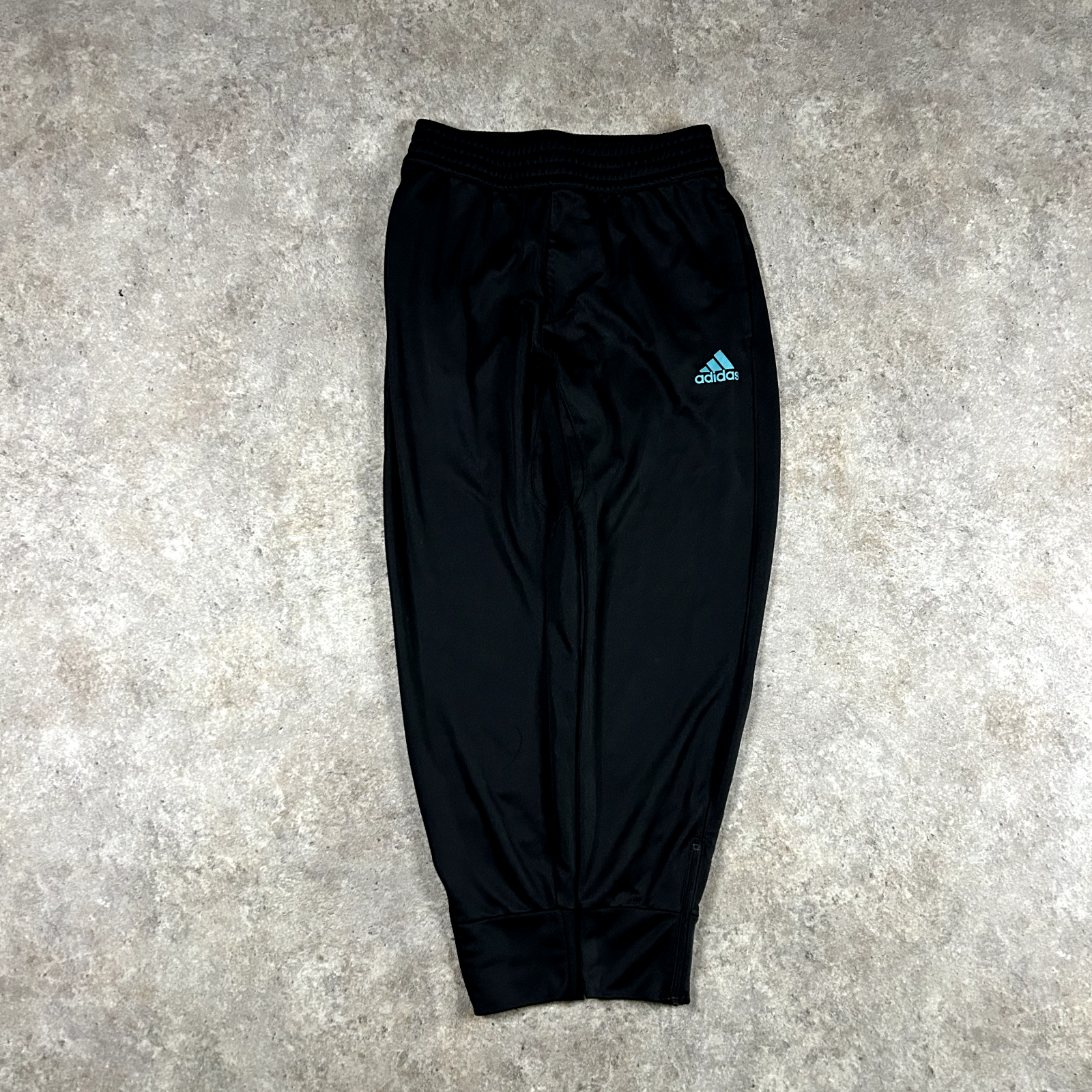 Adidas Joggers Mens XL Black Tracksuit Bottoms Slim Tapered  Sports Logo Running-image