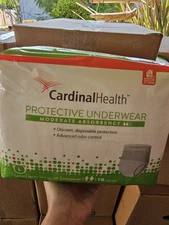 Cardinal 72 Count Case Of Moderate Absorption Adult Briefs. Diapers. Size Large 