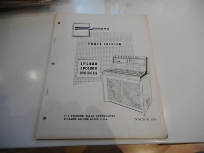 Parts Catalog  für Seeburg Musikboxen LPC480 - LPC480R