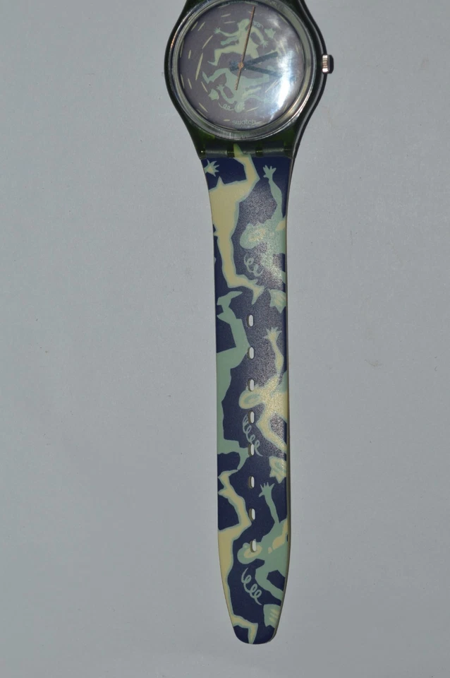 Reloj Swatch GG111 CRASH de MASSIMO GIACON Cuarzo Suizo Unisex Probado Circa 1991 Foto 3 de 4