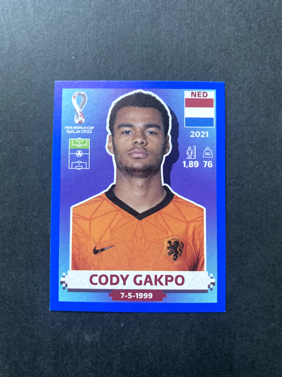 Panini FIFA World Cup Qatar 2022 Stickers CODY GAKPO Blue Parallel