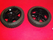 NEW POULAN 7" BLACK WHEELS FITS MANY BRANDS 193931X428 FREE SHIPPING 2 PACK 