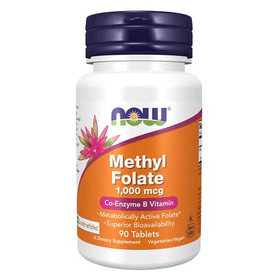 NOW FOODS Methyl Folate 1 000 mcg 90 Tablets