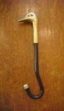 Chimney Flue Duck Damper Handle Pull Fireplace Hook Heavy Solid Brass