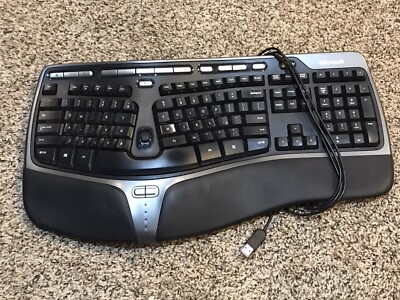 Microsoft Natural Ergonomic Keyboard 4000 V1.0 USB Wired KU-0462 Tested