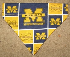 University of Michigan Wolverines Dog Bandana - 2 designs - 5 sizes XS - XL