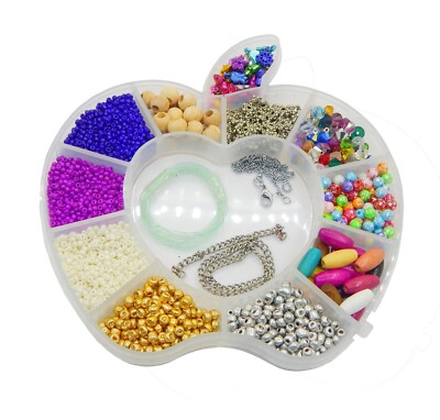 12 Fächer Aufbewahrungsbox 2stk Plastik Apfel 16cm Sortierbox Materialbox B4#2