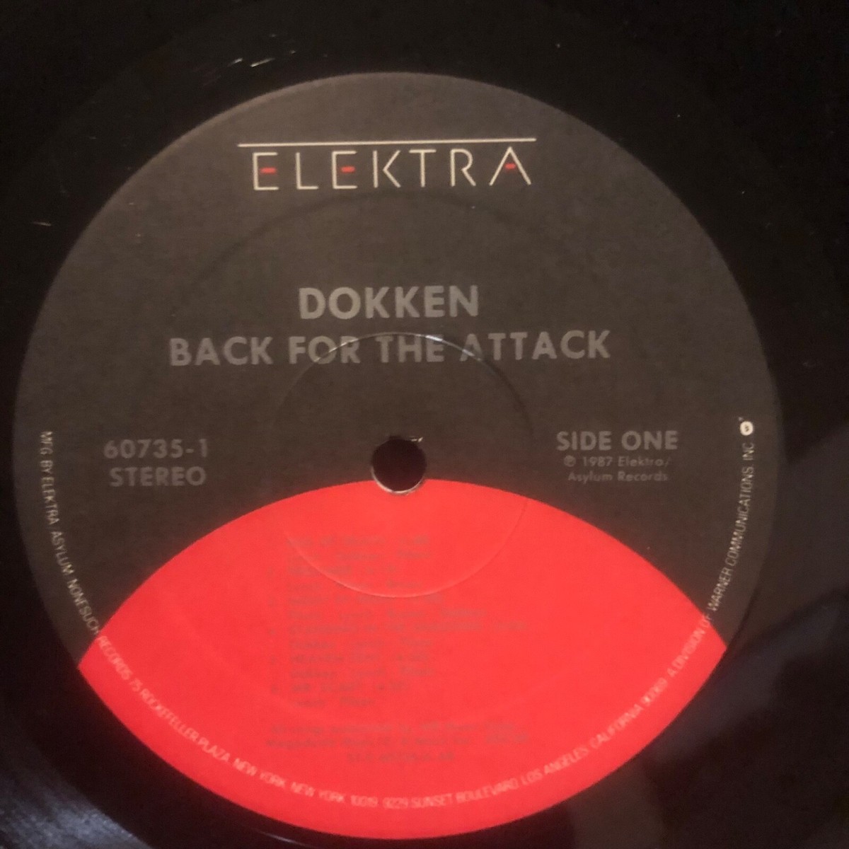 DOKKEN Back for the Attack - 1987 1st Press Elektra LP w/ Inner
