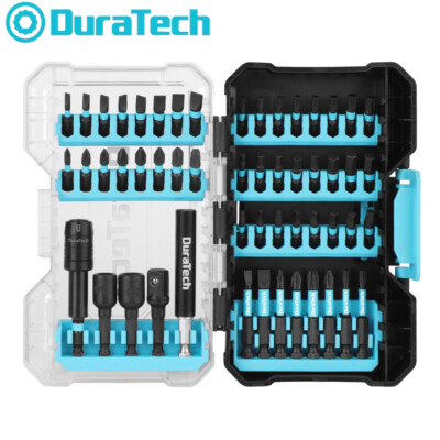 DuraTech 53PC Impact Screwdriver Bit Set Torx Bit 1''&2'' Long Impact Bit S2 Steel