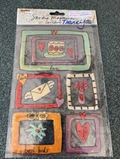 CREATIVE IMAGINATIONS 3D EPOXY STICKERS LOVE TOKENS WINDOWS BEST FRIENDS